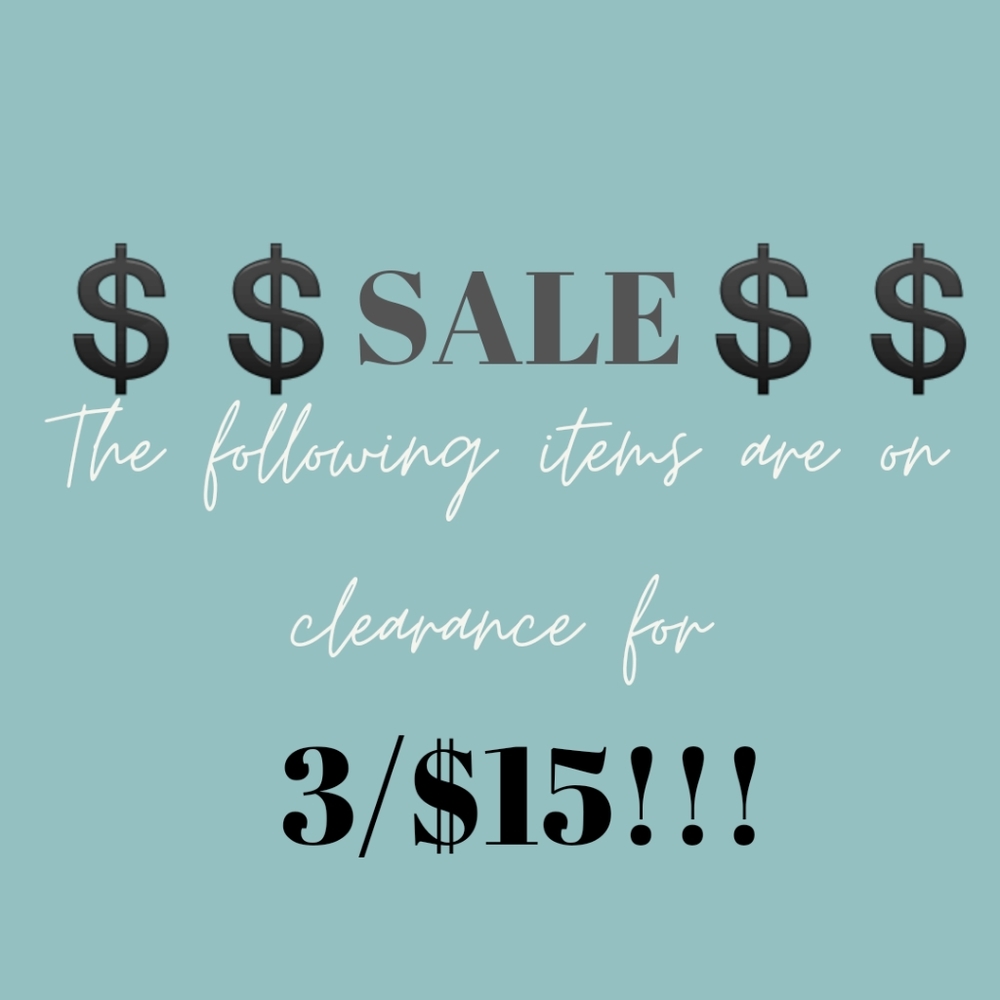 3/$15 SALE💲💥
